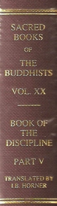 Image of The Book of the Discipline (Vinaya-Pitaka) Vol. V (Cullavagga)