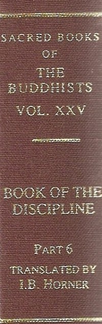 Image of The Book of the Discipline (Vinaya-Pitaka) Vol. VI (Parivara)